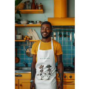 Dia de los Muertos dancing skeletons customisable Apron