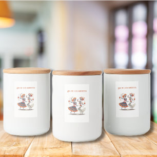 Dia de los Muertos dancing skeletons customisable Food Label