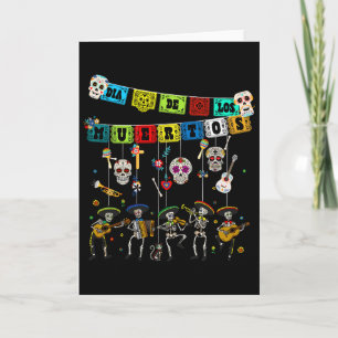 Dia De Los Muertos Day Of The Dead Funny Skull Dan Card