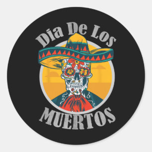 Dia De Los Muertos Day Of The Dead Skull Costume H Classic Round Sticker