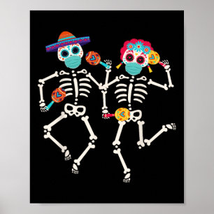 Dia De Los Muertos Day Of The Dead Skull Dancing Poster