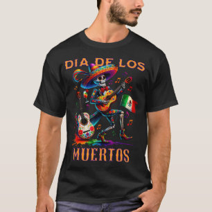 Dia De Los Muertos Day Of The Dead Sugar Skull Hal T-Shirt