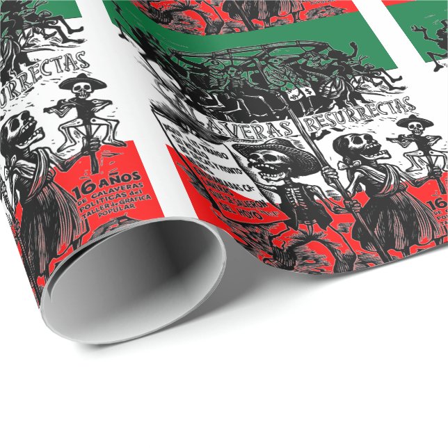 Dia de los Muertos (Day of the Dead) Wrapping Paper (Roll Corner)
