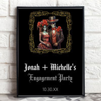 Día De Los Muertos Engagement Party Welcome Sign