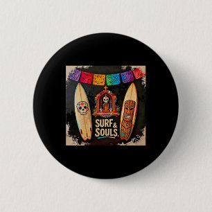 Dia De Los Muertos Festival Sugar Skull Tiki Altar 6 Cm Round Badge
