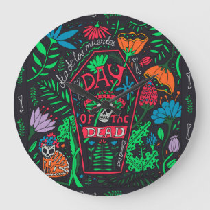 Dia de los Muertos: Festive Card Set Large Clock