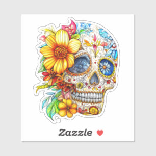 Dia de los Muertos Floral Catrina Calavera
