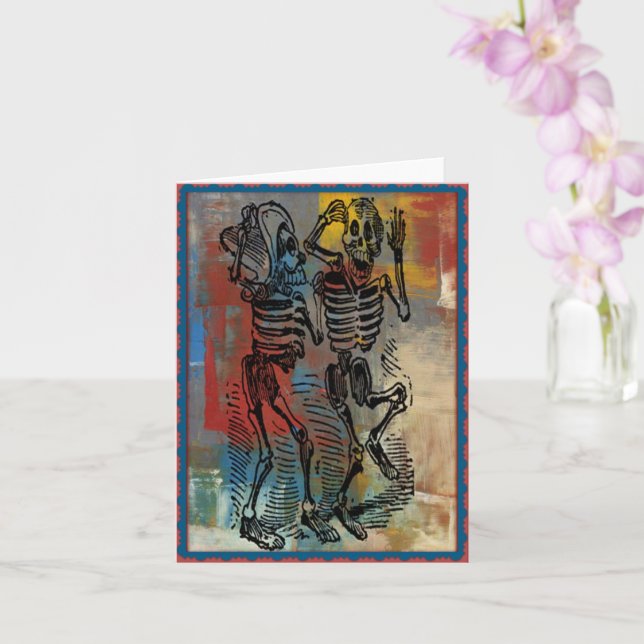 Dia De Los Muertos Greeting Card (Orchid)