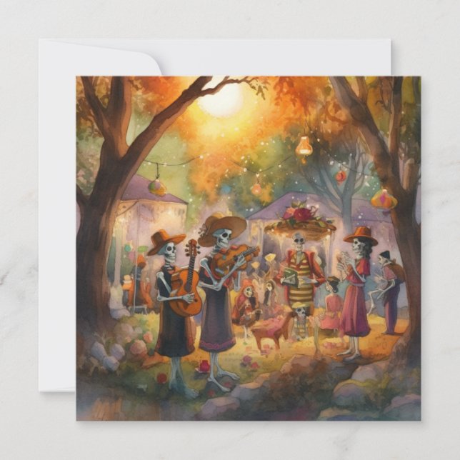 "Dia de los Muertos", Harmony in the Graveyard Invitation (Front)