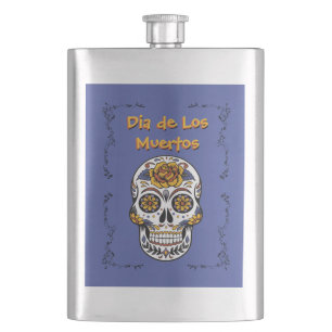 Dia de Los Muertos Hip Flask