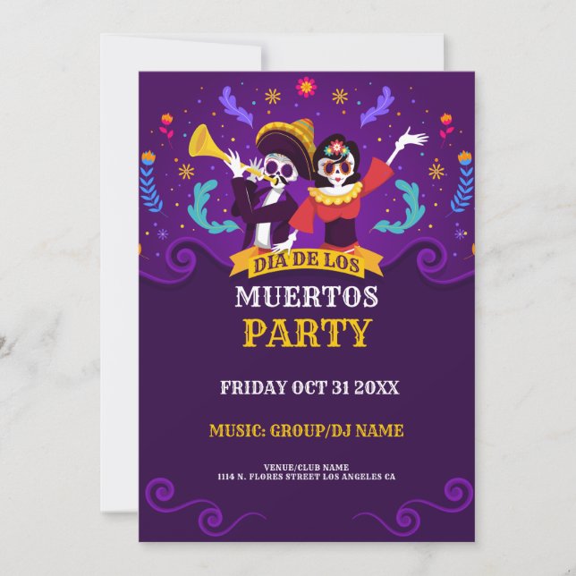 Día De Los Muertos Invitation (Front)