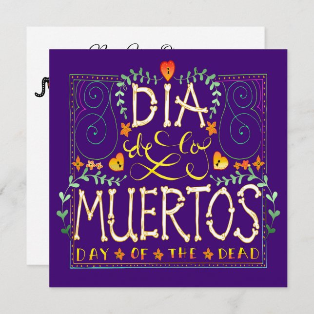 Dia De Los Muertos Invitation - Day of the Dead (Front/Back)