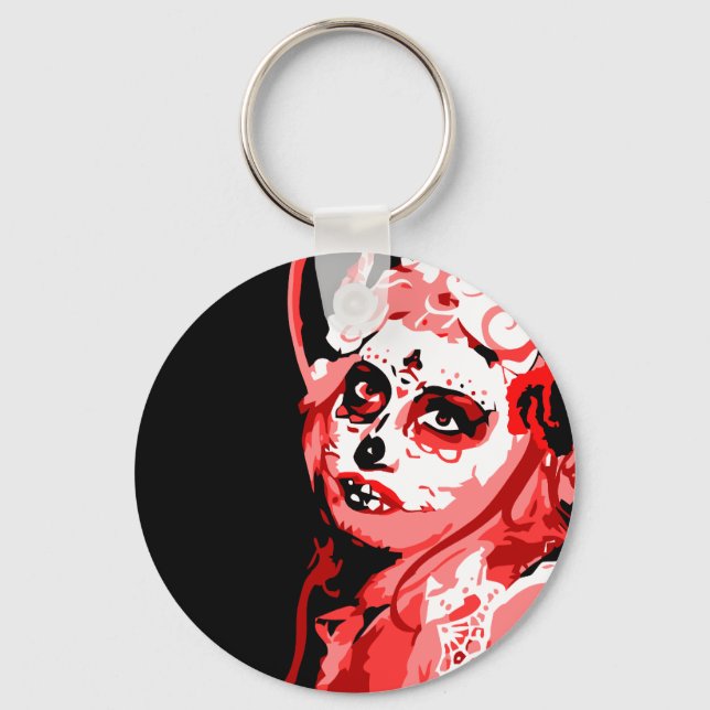 dia de los muertos key ring (Front)
