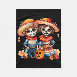 Dia De Los Muertos La Catrina Fleece Blanket