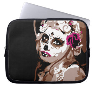 dia de los muertos laptop sleeve