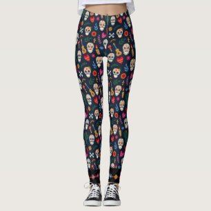 Dia De Los Muertos  Leggings
