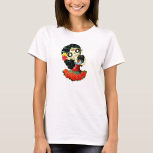 Dia de Los Muertos Lovely Mexican Catrina Girl T-Shirt