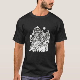 Dia De Los Muertos Masks Couple Tattooed Skull Pre T-Shirt