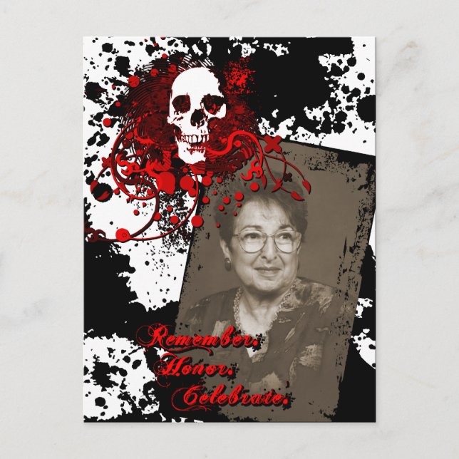 dia de los muertos memorial celebration postcard (Front)