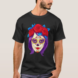 Dia De Los Muertos Mexico Women's Mask La Catrina T-Shirt