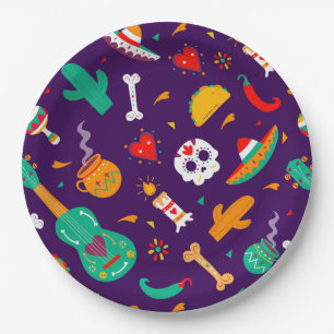 Dia De Los Muertos Paper Plate