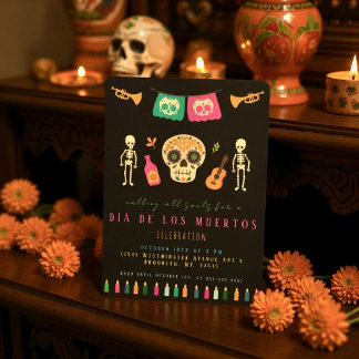 Día de los Muertos Party Invitation