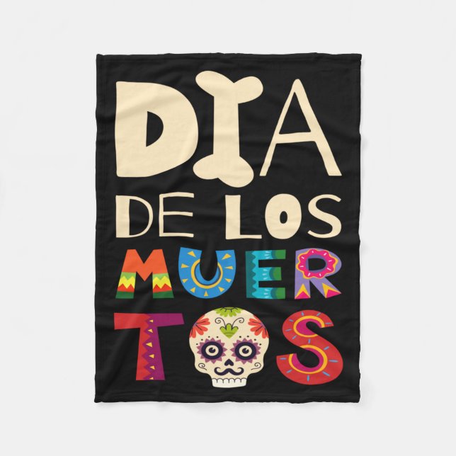 Dia De Los Muertos Performance Design Fleece Blanket (Front)