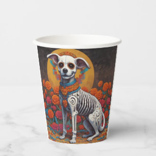 Dia De Los Muertos perro  Paper Cups
