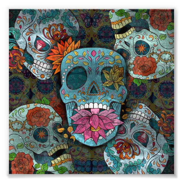Dia De Los Muertos Photo Print (Front)