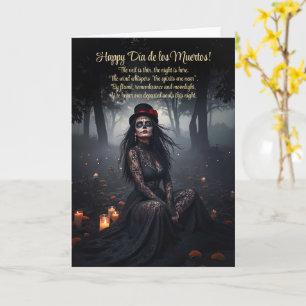 Dia de los Muertos Pretty Woman Sugar Skull  Card