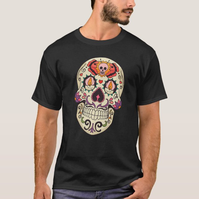 Dia De Los Muertos Shirt for Men Sugar Skull Day O (Front)