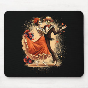 Dia De Los Muertos Skeletons Dancing Mexican Day O Mouse Pad