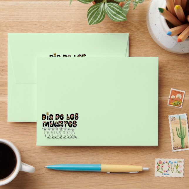 Dia De Los Muertos Skeletons Envelope (Desk)