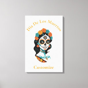 Dia De Los Muertos Skull Thunder_Cove Canvas Print