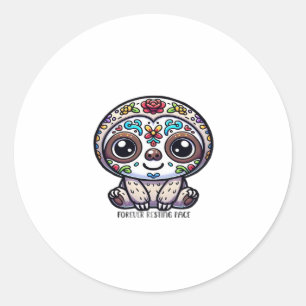 Dia De Los Muertos Sloth Active T-Shirt Classic Round Sticker