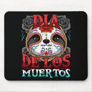 Dia De Los Muertos Sloth Sugar Skull Calavera Mouse Pad