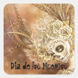 Dia de los Muertos Square Sticker