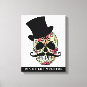 DIA DE LOS MUERTOS Stretched Canvas Print