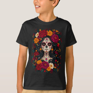 Dia de los muertos sugar skull catrina dead day T-Shirt