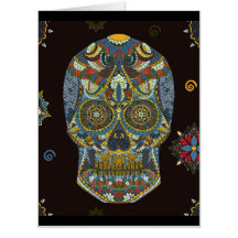 DIA DE LOS MUERTOS SUGAR SKULL EXTRA HUGE CARD