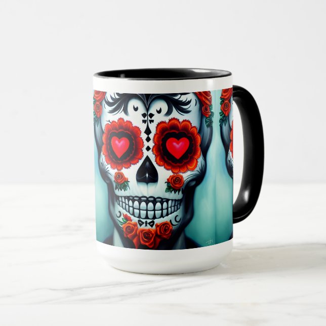 Dia de Los Muertos Sugar Skull Mug (Front Right)