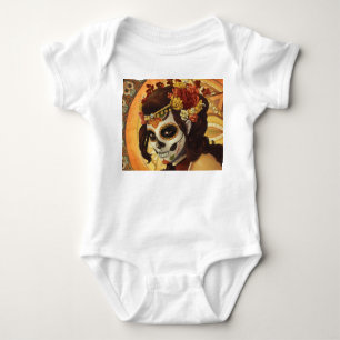 Dia De Los Muertos Throw Pillow Baby Bodysuit