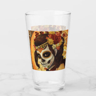Dia De Los Muertos Throw Pillow Glass