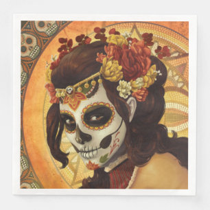 Dia De Los Muertos Throw Pillow Napkin