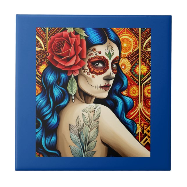 Día de los Muertos  Tile (Front)