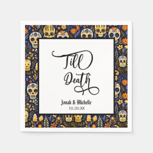 Día de los muertos Till Death party or Wedding Napkin