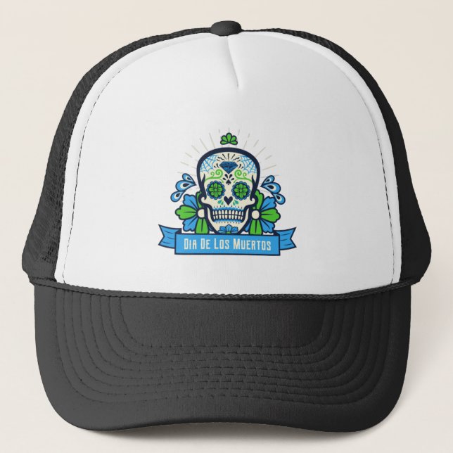 Dia De Los Muertos  Trucker Hat (Front)
