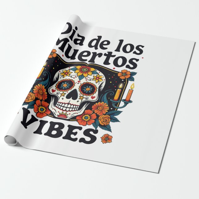 Día De Los Muertos Vibes Oaxaca Day of the Dead  Wrapping Paper (Unrolled)