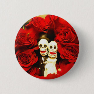 Dia de los Muertos Wedding 6 Cm Round Badge