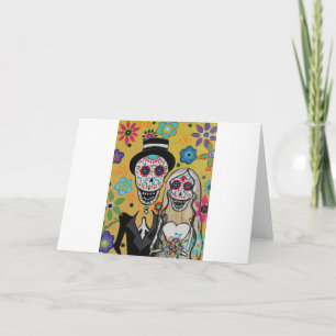 dIA DE LOS mUERTOS wEDDING cOUPLE Card